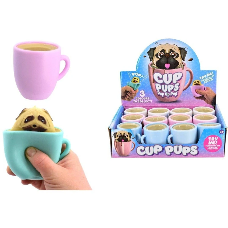 Image of Kandy Toys Cup Pups Squishy Toy (One Supplied) Multi unisex