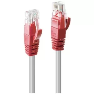 image of LINDY 48136 RJ45 Network cable, patch cable CAT 6 U/UTP 0.5 m Grey