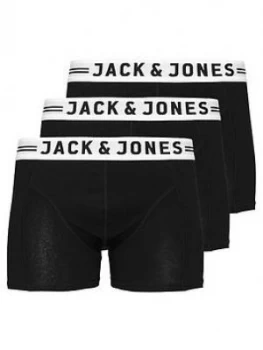 Image of Jack & Jones Junior Boys 3 Pack Trunks - Black