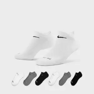 Image of Nike Everyday Plus Cushioned No-Show Training Socks (6-Pack)