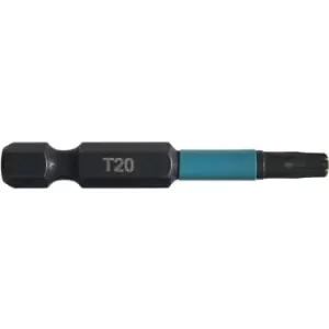Image of Makita Impact Rated 50mm Black Bit T20 (2 Pk)