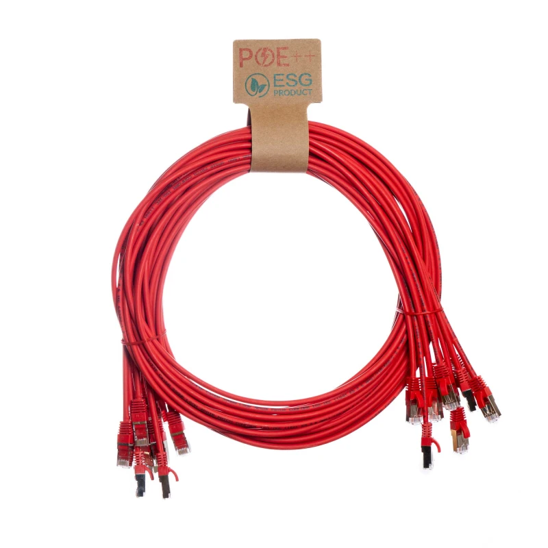 Image of Cablenet Cablenet 0.3m Cat6a RJ45 Red U/FTP LSOH 30AWG Slim Snagless Booted Patch Lead (PK10) SL65-2003P