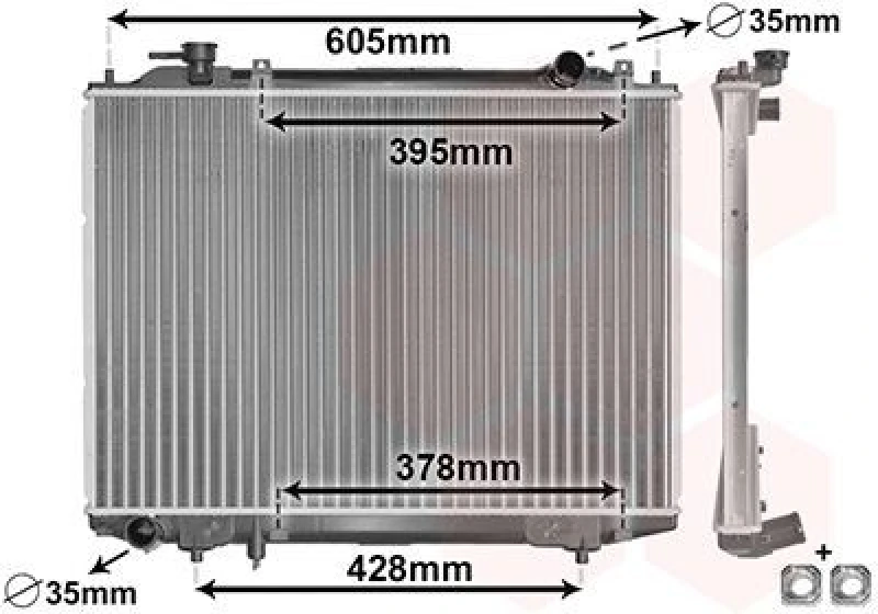 Image of VAN WEZEL Engine radiator VAN WEZEL 27002171