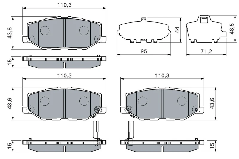 Image of Brake pad set Bosch 0 986 460 150