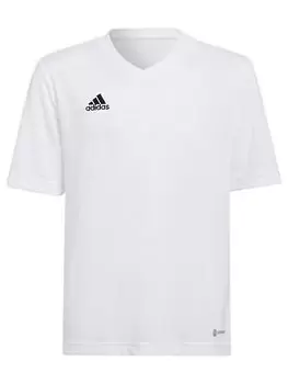 Image of Boys, adidas Youth Entrada 22 Training Tee - White, Size 11-12 Years