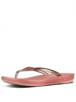 Image of FitFlop Fitflop Iqushion Ergonomic Flip flops Mirror Rose Gold Size 3 Women