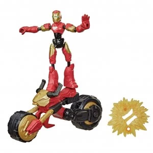 Image of Marvel Bend & Flex, Flex Rider Iron Man & 2-In-1 Motorcycle