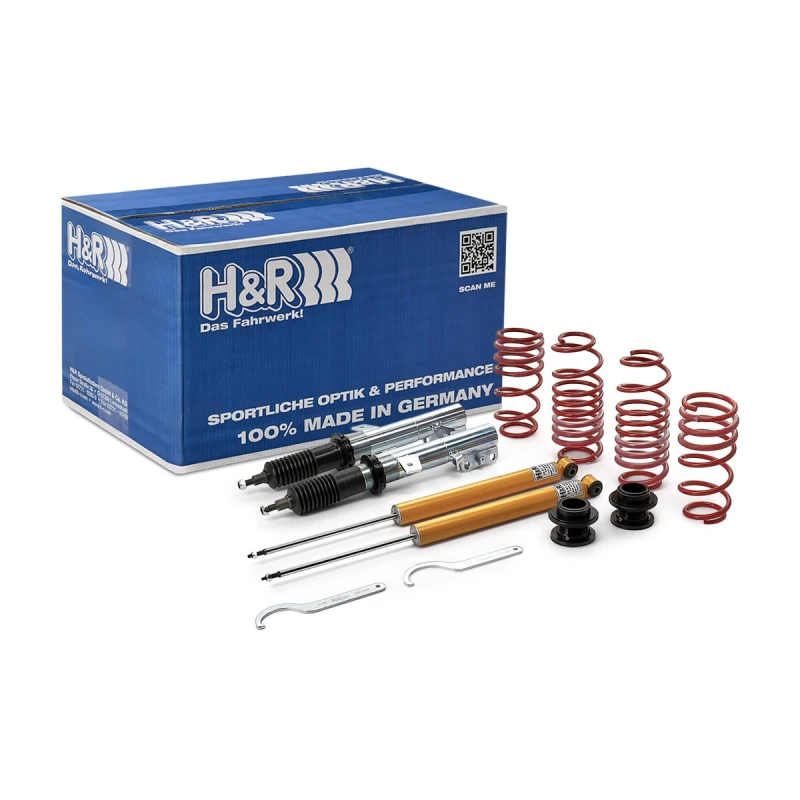 Image of H&R 29043-1 Suspension Kit, coil springs / shock absorbers Monotube coil overs Suspension Kit,coil springs / shock absorbers (190)
