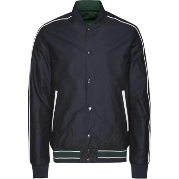 Image of Calvin Klein Reverse Satin Bomber Jacket - Sky Captain 478