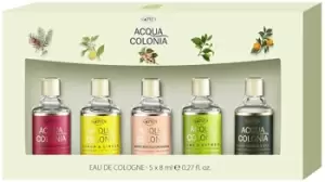 image of 4711 Acqua Colonia 5 Piece Gift Set: Lemon Ginger Eau De Cologne 8ml - Pink Pepper Grapefruit Eau De Cologne 8ml - Lime Nutmeg Eau De Cologne 8m