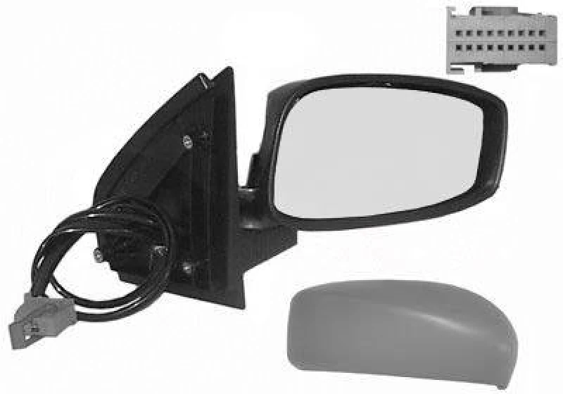Image of VAN WEZEL 1625818 Wing mirror * HAGUS * Right, Heatable, primed Outside Mirror (50)