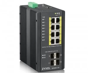 image of Zyxel RGS200 12 port Managed Poe Switch