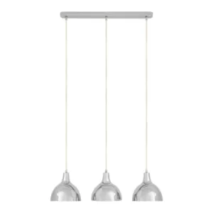 image of Interiors by PH Jasper Three Shade Pendant Light, Silver