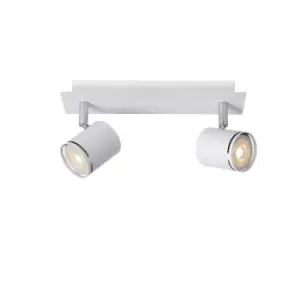 image of Rilou Modern Twin Ceiling Spotlight - LED Dim. - GU10 - 2x5W 3000K - White