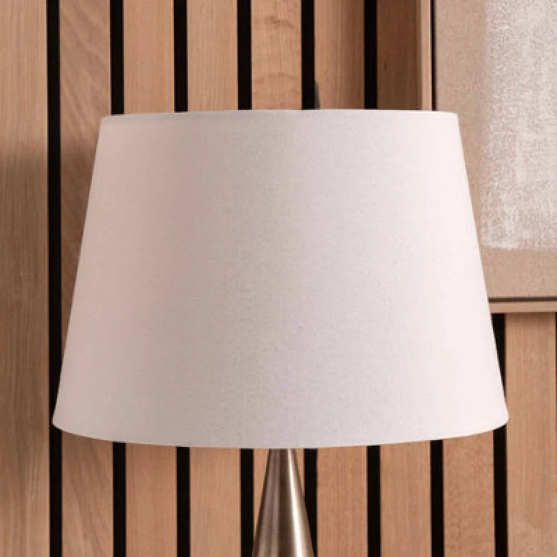 Image of Pacific Lifestyle 20Cm White Tapered Poly Cotton Lampshade For Table Lamps And Floor Lamps
