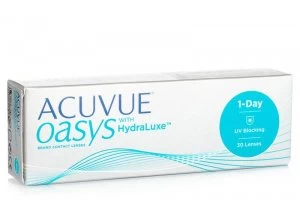 image of Acuvue Oasys 1 Day Disposable Contact Lenses with HydraLuxe - 30 lenses