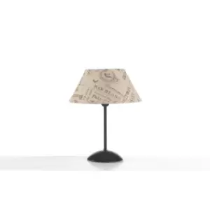 Image of Maida Table Lamp With Round Tapered Shade, E27
