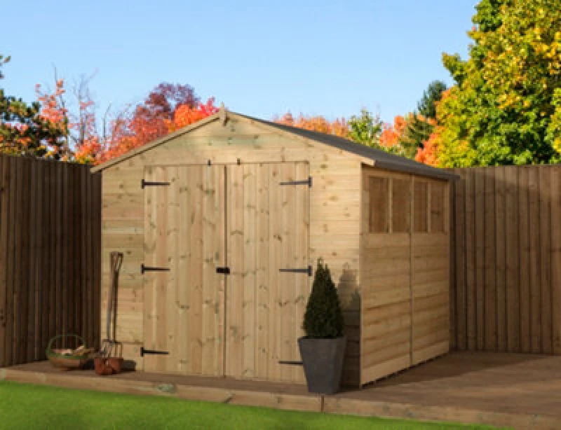 Image of Empire Sheds Empire 9800 Premier Apex Shed Double Door Windows 8X10