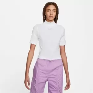 Image of Nike Ribbed Short Sleeve Tee - White