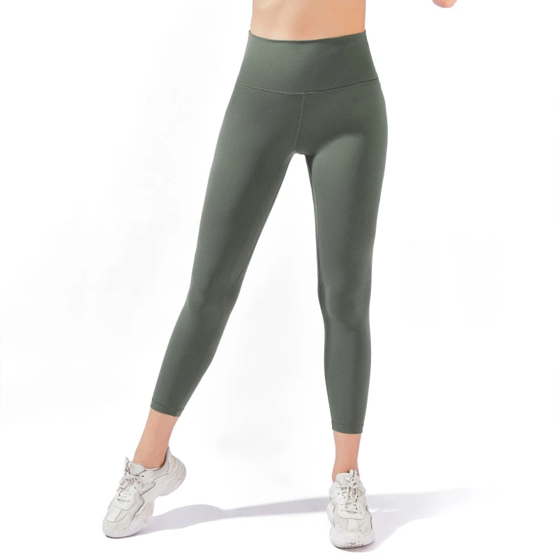Image of Myga High-Waisted 7/8 YULA Yoga Leggings - Green Green unisex XS