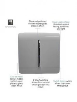 Image of Trendiswitch 1G 2W 10 Amp Light Switch Light Grey