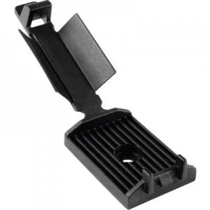Image of Cable mount Screw fixing Self adhesive for ribbon cable acrylate glue impact resistant Black HellermannTyton 151 1