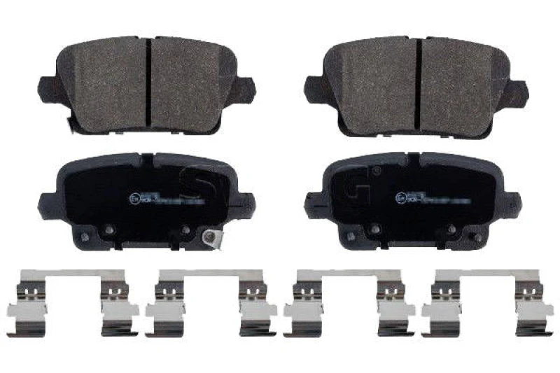 Image of SWAG 33 10 7542 Brake pad set Rear Axle, with acoustic wear warning, with fastening material Brake Pad Set,disc brake (402)