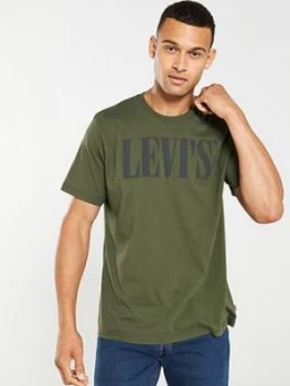 Levis Relaxed Graphic T-Shirt - Khaki, Green Size M Men