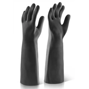 Image of Click2000 Industrial Gauntlet Latex 18" Black Size 10 Ref BK1810 Up