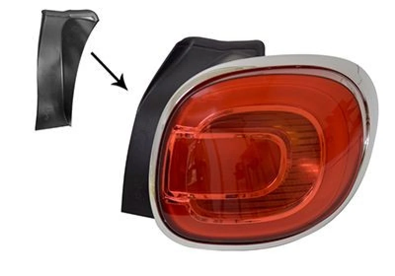 Image of VAN WEZEL 1609926 Rear light without bulb holder, Right Combination Rearlight (391)