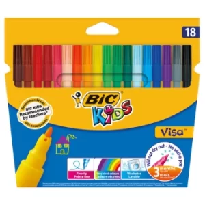 BiC Visa Felt Pens Fine Tip Wallet 18