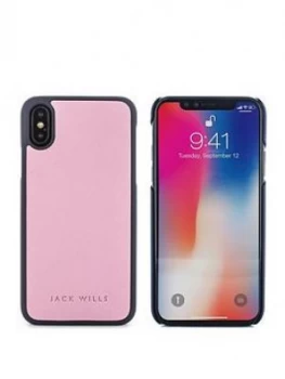 Image of Jack Wills Saffiano Inlay Shell Apple iPhone X Wray Pink Navy