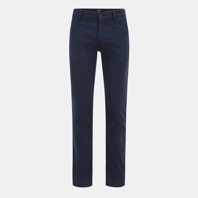 Image of Boss Mens HBO Chino Slim Trousers, Slim-fit Navy 404 male 32W S