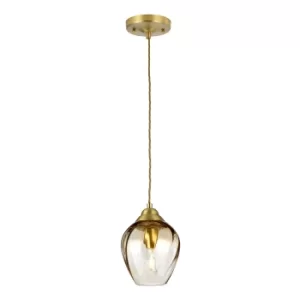 image of Tiber 1 Light Pendant Brushed Brass