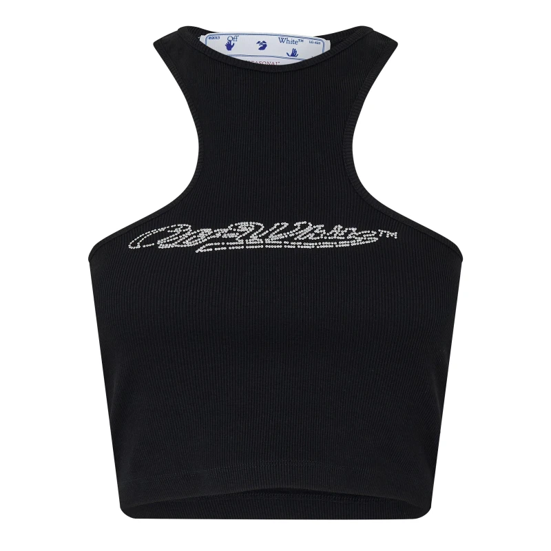 Image of Off White Womens Baseball Rowing Tank Vest Black female 12 (M)
