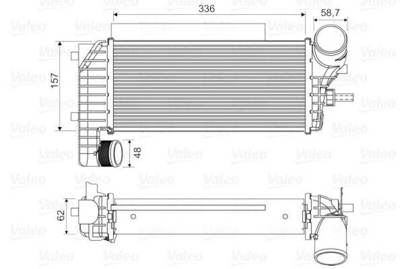 Image of Intercooler VALEO 818604