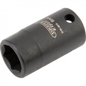 Image of Draper Expert 1/4" Drive Hi Torq Hexagon Impact Socket Metric 1/4" 8mm