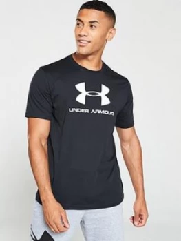 Image of Urban Armor Gear Sportstyle Logo Short Sleeve T-Shirt - Black/White Size M Men