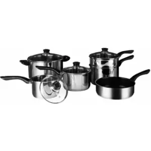 image of 6pc Stainless Steel Cookware Set - Premier Housewares