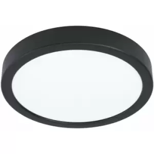 image of Loops - Wall / Ceiling Light Black 210mm Round Surface Mounted 16.5W LED 3000K