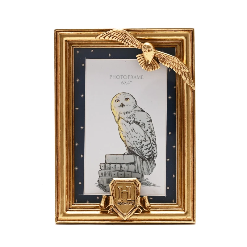 Image of Warner Bros Harry Potter Alumni Gold Photo Frame Hedwig Multi
