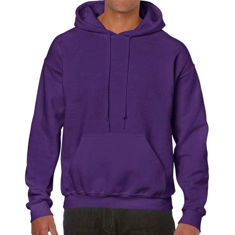 Image of Gildan Mens Plain Pink Hoodie in Plum Size: XL Plum Male XL