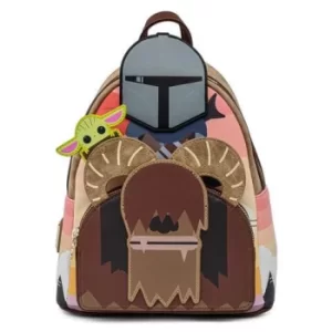 Image of Loungefly Star Wars Mandalorian Bantha Ride Mini Backpack