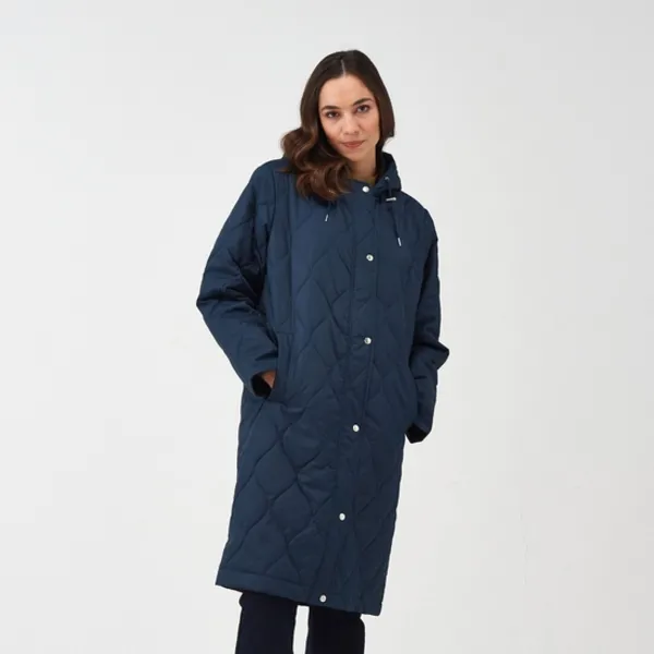 image of Regatta Womens Jaycee Padded Insulated Hooded Jacket Coat 20 - Bust 45' (114cm) Navy/Black RWN254-3FG-20