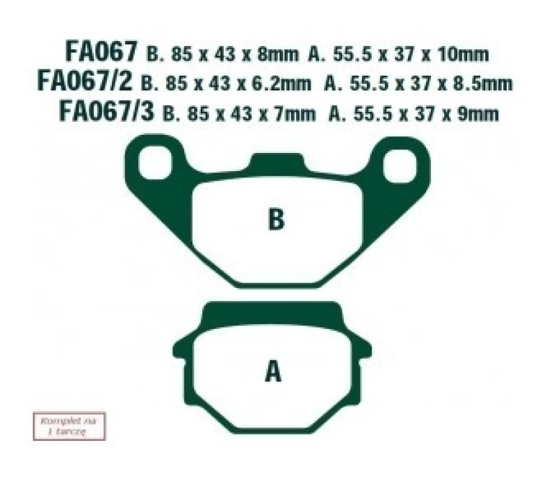 Image of EBC Brakes FA067 Brake pad set Brake Pad Set,disc brake (402)