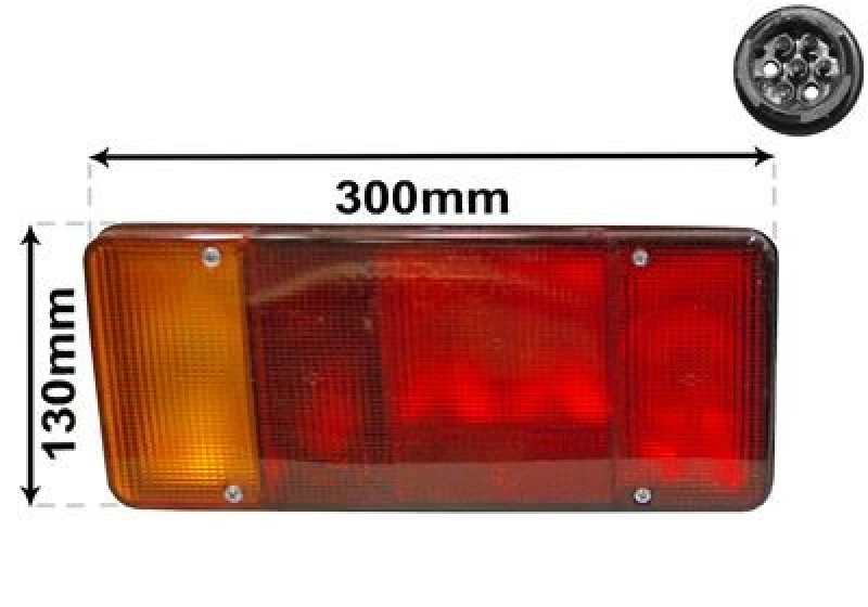 Image of VAN WEZEL Rear light VAN WEZEL 2813925