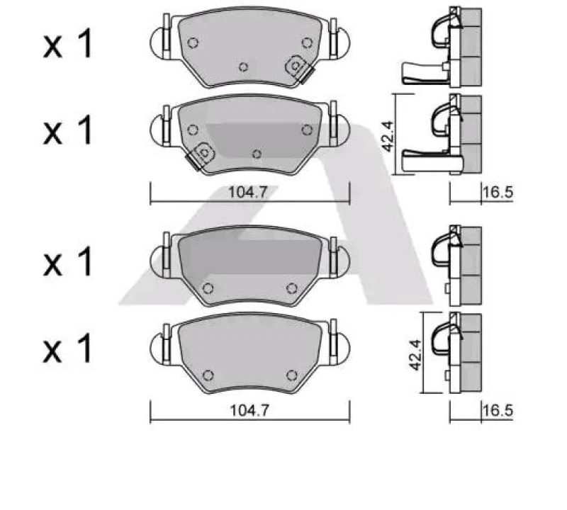Image of AISIN Brake pad set AISIN BPOP-2005