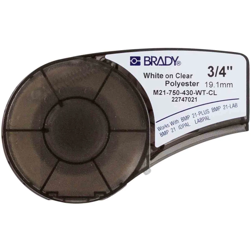 Image of Brady M21-750-430-WT-CL printer label Transparent Self-adhesive printe