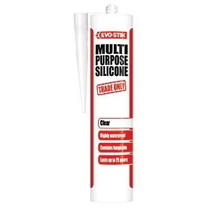 image of Evo-Stik Trade Only Multi Purpose Silicone - Clear 280ml