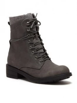 image of Rocket Dog Tayte Lace Up Ankle Boot, Grey, Size 4, Women